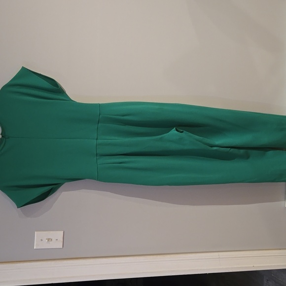 Express Vibrant Green Belted Jumpsuit Croppwd Length Size M - Picture 6 of 6